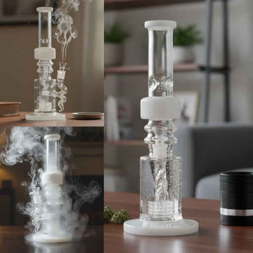 Xtreme | 14″Shower Head Percolator Glass Bong – Jade White (C2700) Glass Bong Canadian Distributor