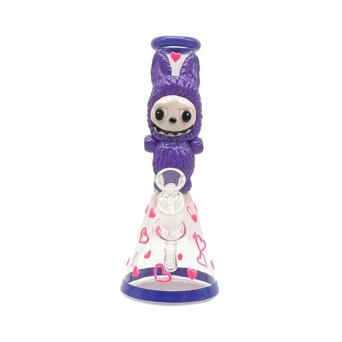10" Cute Character Glass Beaker Bong (MST193) Glass Bong The MST Purple