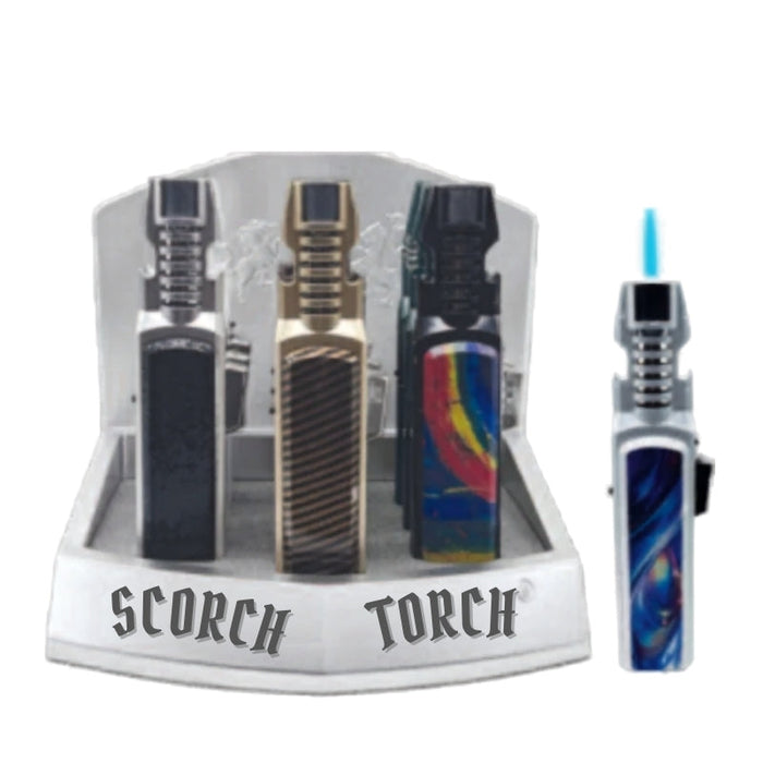 61879 - 6.65" Tall Single Flame Torch Lighter w Side ignition button - 9/Display Torch The MST Default Title