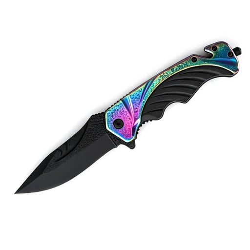 MSK046 - Rainbow & Black Folding Knife Folding Knife The MST Default Title