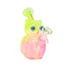 HYDRO | 4.5" Owl Shape Color Glass Mini Rig (MST209) Glass Rig The MST Pink