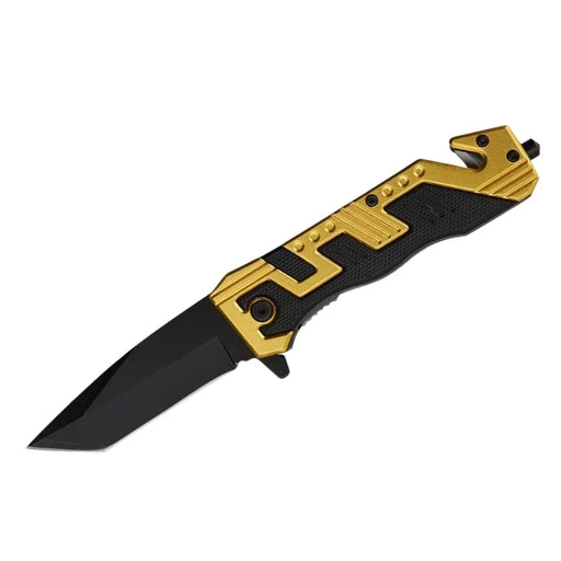 MSK048 - Gold & Black Angular Folding Knife Folding Knife The MST Default Title