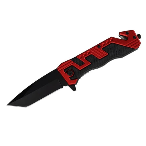 MSK049 - Red & Black Angular Folding Knife Folding Knife The MST Default Title