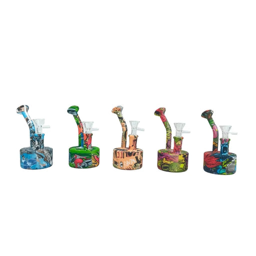 Printed Silicone Mini Bong-Assorted (MST236) Resin · Silicone · Plastic Bong The MST