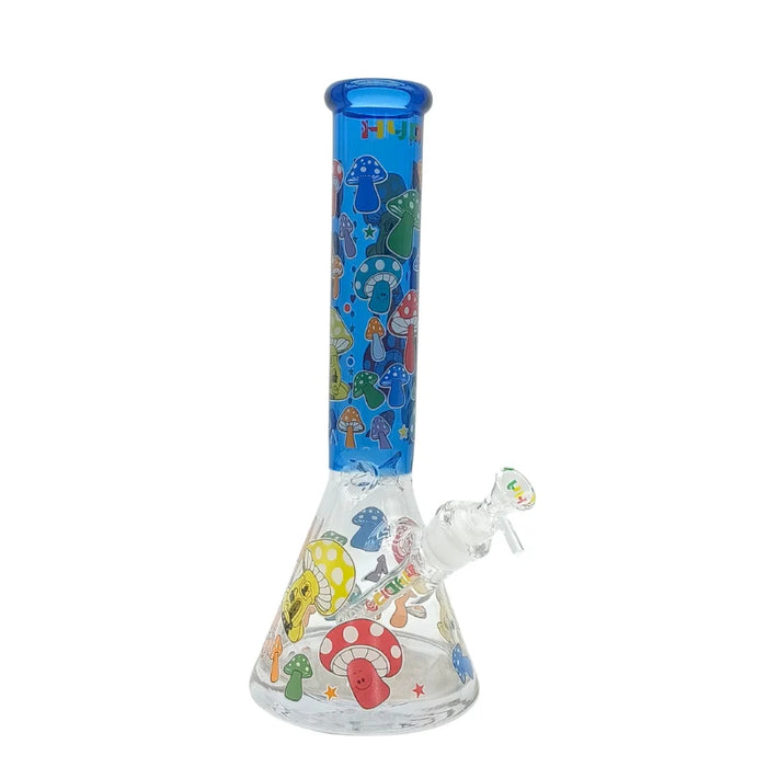 HYDRO | 14" Graphic Beaker Glass Bong (MST228) Glass Bong The MST Blue