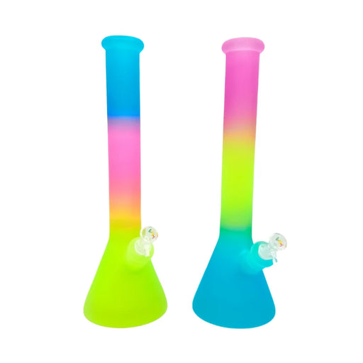 HYDRO | 16.8" Colorful Frosted Glass Bong (MST277) Glass Bong The MST