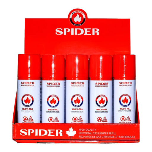 Spider | Premium Butane Gas 135ml (78g) -20/Display Butane · Fluid The MST