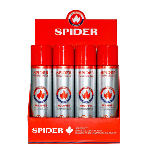Spider | Premium Butane Gas 300ml (167g)-12/Display Butane · Fluid The MST