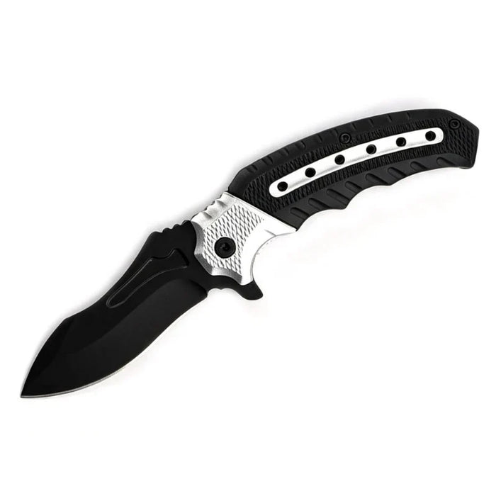 MSK056 - Black & Silver Curved Folding Knife Folding Knife The MST Default Title