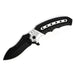 MSK056 - Black & Silver Curved Folding Knife Folding Knife The MST Default Title