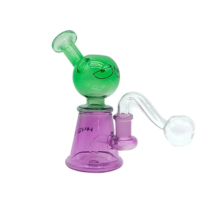 HYDRO | 4.8" Colored Glass Mini Rig (MST205) Glass Rig The MST Green + Purple