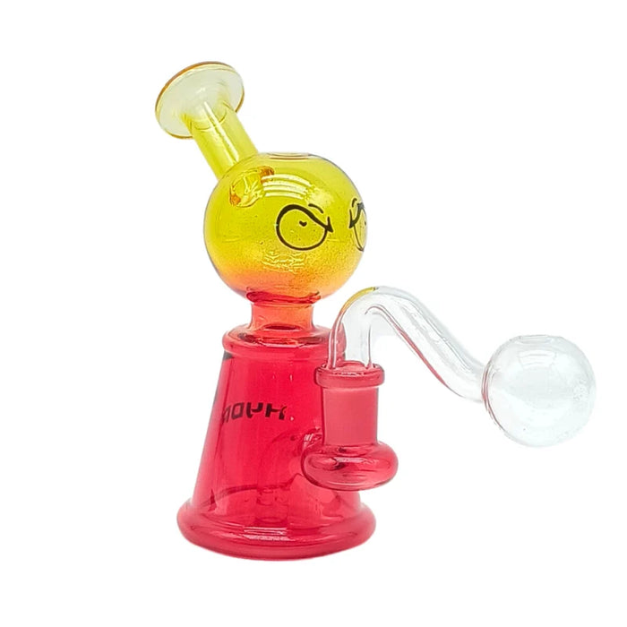 HYDRO | 4.8" Colored Glass Mini Rig (MST205) Glass Rig The MST Yellow + Red