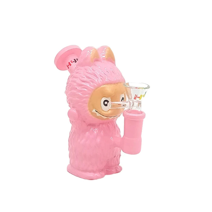 HYDRO | 4.6-Inch Character Style Colored Glass Mini Rig (MST197) Glass Bong The MST Pink