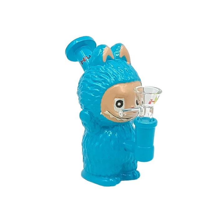 HYDRO | 4.6-Inch Character Style Colored Glass Mini Rig (MST197) Glass Bong The MST Blue