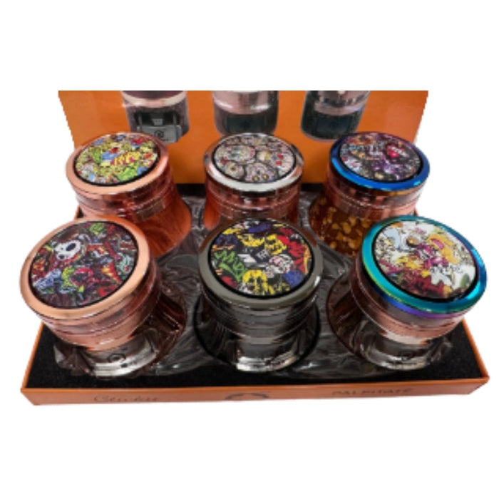 Spinnable Rick & Morty Cartoon Sticker Grinder – MG065-3 Display Pack The MST Default Title