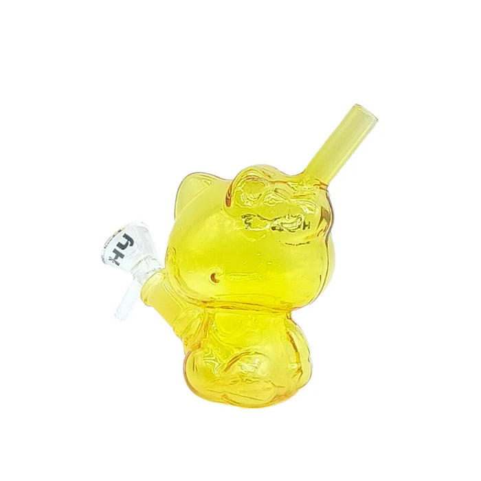 HYDRO | 4" Character Style Colored Glass Mini Rig (MST206) Glass Bong The MST Yellow