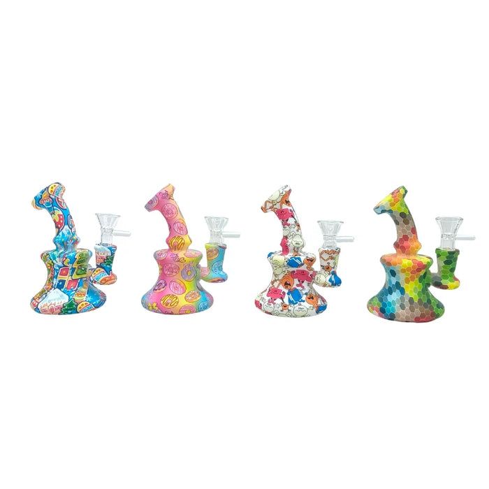 Printed Silicone Mini Bong-Assorted (MST234) Resin · Silicone · Plastic Bong The MST