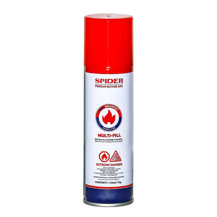 Spider | Premium Butane Gas 135ml (78g) -20/Display Butane · Fluid The MST