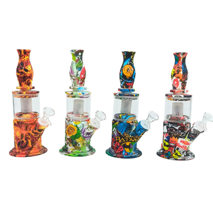 Silicone & Glass Beaker Bong-Assorted (MST238) Resin · Silicone · Plastic Bong The MST