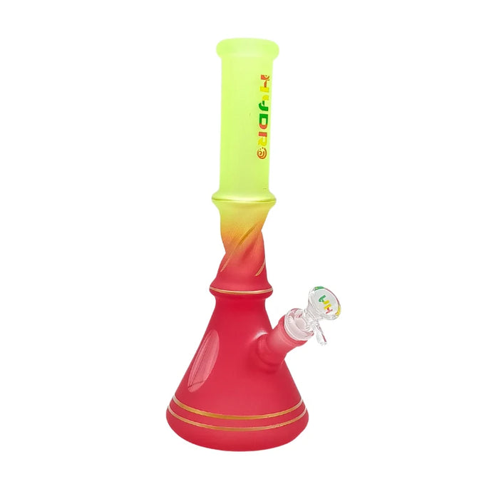HYDRO | 12" Colored Glass Beaker Bong (MST217) Glass Bong The MST Yellow + Red