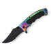 MSK043 - Rainbow & Black Serrated Folding Knife Folding Knife The MST Default Title