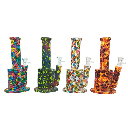 Silicone Beaker Bong with Glass Bowl-Assorted (MST231) Resin · Silicone · Plastic Bong The MST