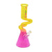 HYDRO | 14" Colored Glass Beaker Bong with Curved Neck (MST081) Glass Bong The MST Yellow + Pink