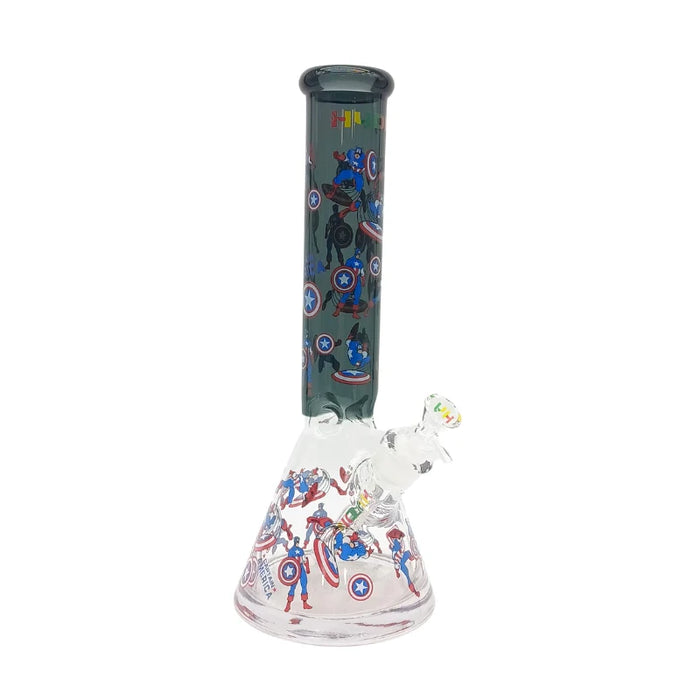 HYDRO | 14" Beaker Super Heron Glass Bong (MST225) Glass Bong The MST Transblack