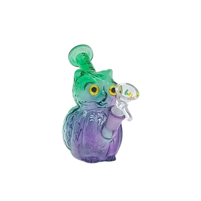 HYDRO | 4.5" Owl Shape Color Glass Mini Rig (MST209) Glass Rig The MST Purple