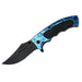 MSK044 - Blue & Black Serrated Folding Knife Folding Knife The MST Default Title