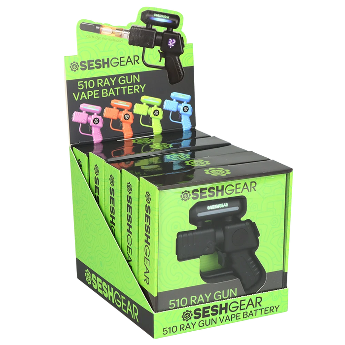 Seshgear | 510 Ray Gun Variable Voltage Vaporizer – 500mAh, 5CT Display 510 Battery ONE