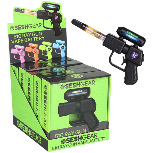 Seshgear | 510 Ray Gun Variable Voltage Vaporizer – 500mAh, 5CT Display 510 Battery ONE