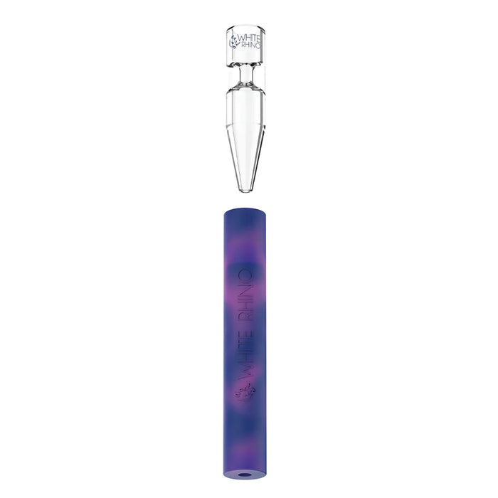 WHITE RHINO | Flip Chillum To Straw - Assorted -Pyrex Tip - 25ct