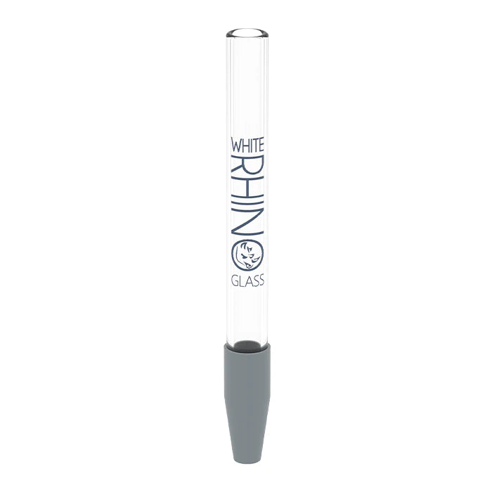 WHITE RHINO | Glass Dab Straw with silicone cap  - 25ct