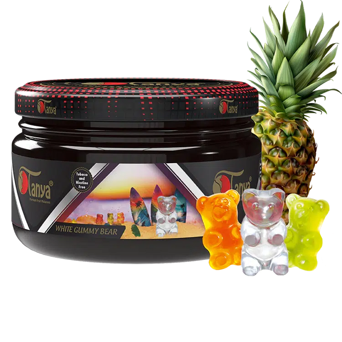 TANYA HOOKAH FLAVOR 250G CAN ZERO NICOTINE- ZERO TOBACCO Hookah Accessories Jatiimports LLC WHITE GUMMY BEAR
