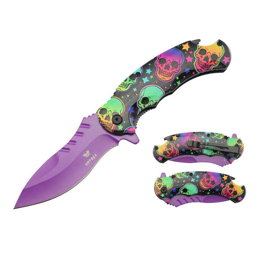 Xtreme | 8.4″ Folding Pocket Knife – Printed Handle with Liner Lock & Pocket Clip (XTR-DES-1x) Folding Knives Canadian Distributor DES-10