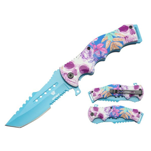 Xtreme | 8″ Tactical Folding Pocket Knife – Half-Serrated Blade with Printed Handle & Pocket Clip (XTR-DES-4) Folding Knives Canadian Distributor DES-2