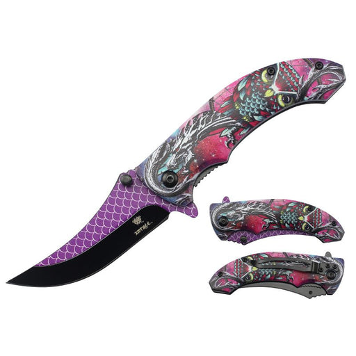 Xtreme | 8″ Folding Pocket Knife – Ergonomic Printed Handle with Liner Lock & Pocket Clip (XTR-DES-25) Folding Knives Canadian Distributor XTR-DES-25