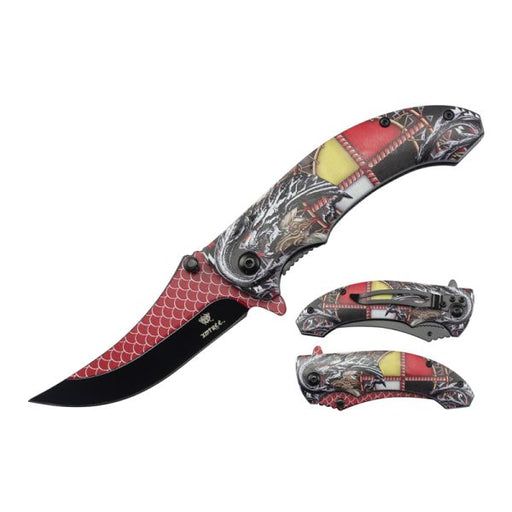 Xtreme | 8″ Folding Pocket Knife – Ergonomic Printed Handle with Liner Lock & Pocket Clip (XTR-DES-25) Folding Knives Canadian Distributor XTR-DES-26