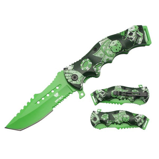 Xtreme | 8″ Tactical Folding Pocket Knife – Half-Serrated Blade with Printed Handle & Pocket Clip (XTR-DES-4) Folding Knives Canadian Distributor DES-3