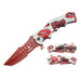 Xtreme | 8″ Tactical Folding Pocket Knife – Half-Serrated Blade with Printed Handle & Pocket Clip (XTR-DES-4) Folding Knife Canadian Distributor DES-4