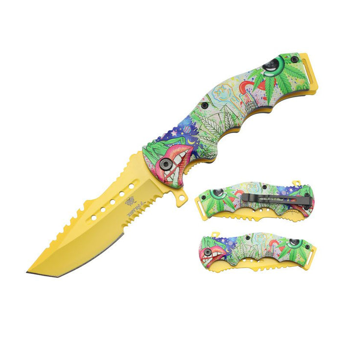 Xtreme | 8″ Tactical Folding Pocket Knife – Half-Serrated Blade with Printed Handle & Pocket Clip (XTR-DES-4) Folding Knife Canadian Distributor DES-6