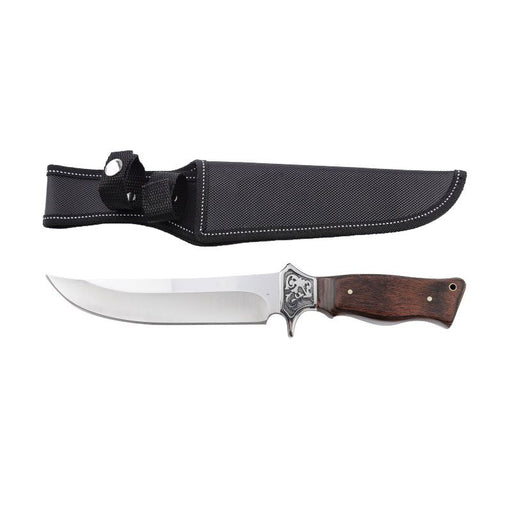 Xtreme | 12″ Hunting Knife – Fixed Blade with Engraved Guard & Chestnut Wood Handle (XTR-HKN069) Fixed Blade Knives Canadian Distributor