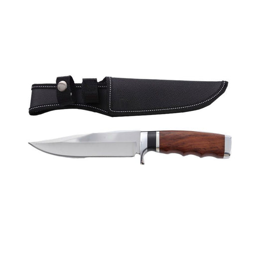 Xtreme | 12″ Hunting Knife – Fixed Blade with Brown Wood Handle & Sheath (XTR-HKN073) Fixed Blade Knives Canadian Distributor
