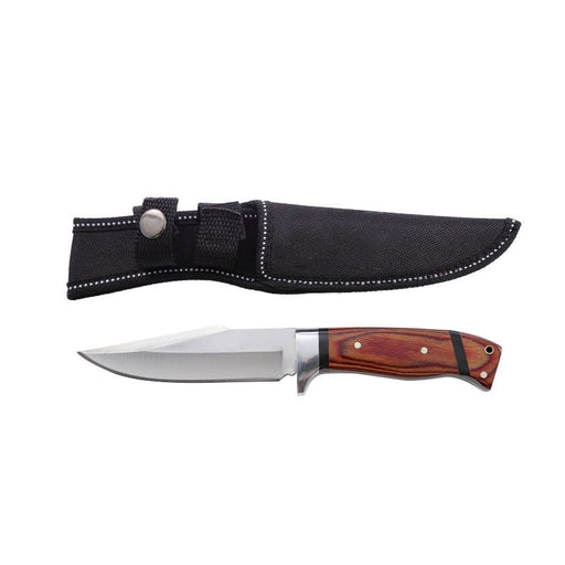 Xtreme | 11.14″ Hunting Knife – Fixed Drop Point Blade with Wood Handle & Sheath (XTR-HKN075) Fixed Blade Knives Canadian Distributor