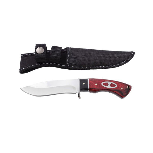 Xtreme | 9″ Hunting Knife – Fixed Blade with Decorative Wood Handle & Sheath (XTR-HKN077) Fixed Blade Knives Canadian Distributor