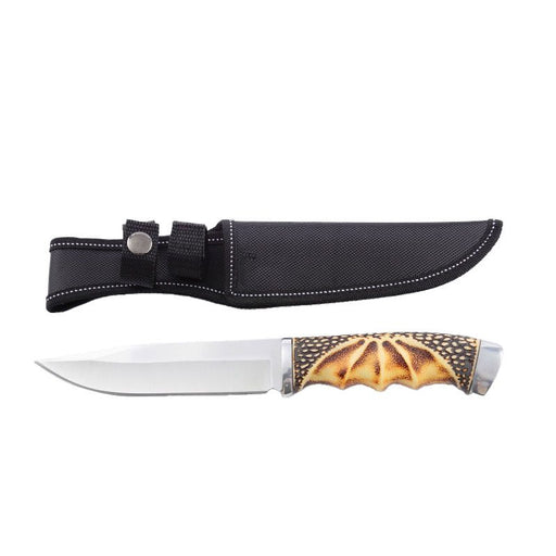 Xtreme | 11.06″ Hunting Knife – Fixed Blade with Curved Wooden Handle & Sheath (XTR-HKN079) Fixed Blade Knives Canadian Distributor