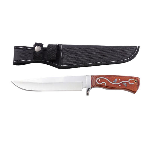 Xtreme | 12″ Hunting Knife – Fixed Drop Point Blade with Wooden Handle & Sheath (XTR-HKN080) Fixed Blade Knives Canadian Distributor