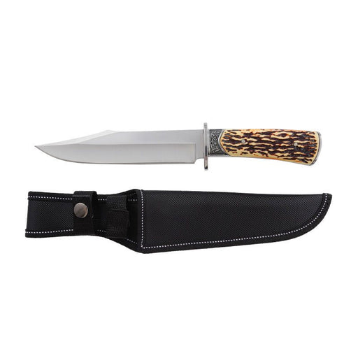 Xtreme | 12″ Hunting Knife – Fixed Blade with Faux Bone Handle & Sheath (XTR-HKN083) Fixed Blade Knives Canadian Distributor