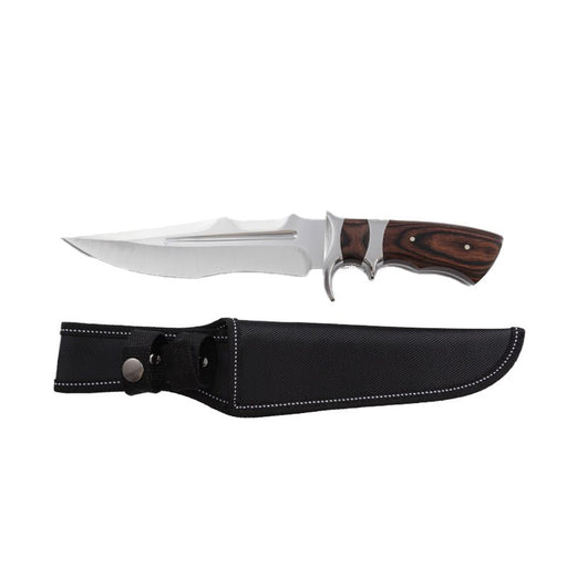 Xtreme | 12.2″ Hunting Knife – Fixed Curved Blade with Wooden Handle & Sheath (XTR-HKN091) Fixed Blade Knives Canadian Distributor